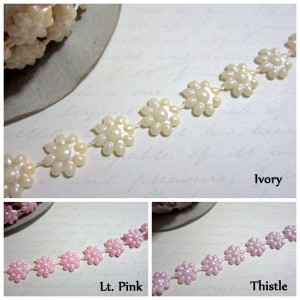 Gerber Daisy Pearl Trim - 10yds